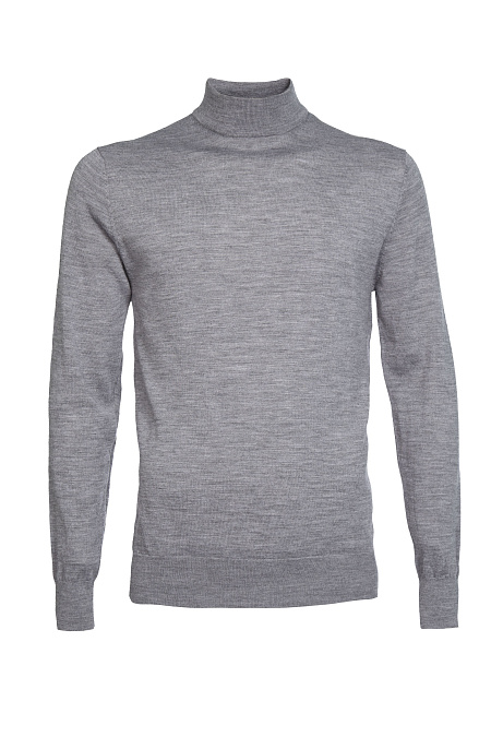 Мужская брендовая водолазка из шерсти мериноса серого цвета  арт. M-NECK/34760/8M0003 Meucci (Италия) - фото. Цвет: Серый. Купить в интернет-магазине https://shop.meucci.ru

