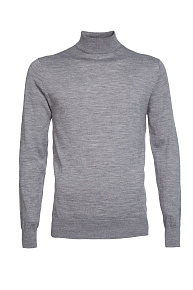 Водолазка из шерсти мериноса серого цвета  (M-NECK/34760/8M0003)