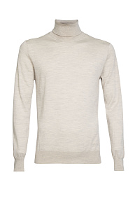 Водолазка из тонкой шерсти светло-бежевая (T-NECK/1002023/2M1700)