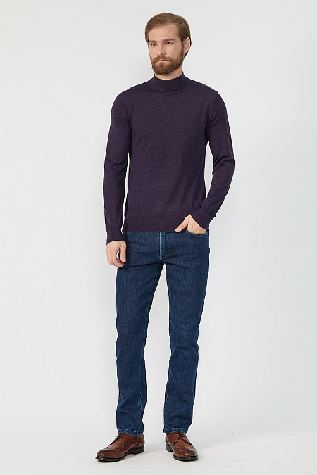 Мужская брендовая водолазка из шерсти фиолетового цвета  арт. M-NECK/102022/5M0058 Meucci (Италия) - фото. Цвет: Фиолетовый. Купить в интернет-магазине https://shop.meucci.ru

