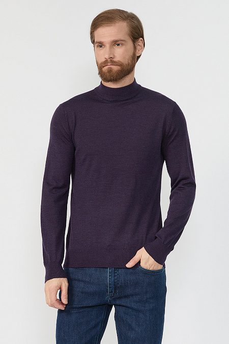 Мужская брендовая водолазка из шерсти фиолетового цвета  арт. M-NECK/102022/5M0058 Meucci (Италия) - фото. Цвет: Фиолетовый. Купить в интернет-магазине https://shop.meucci.ru

