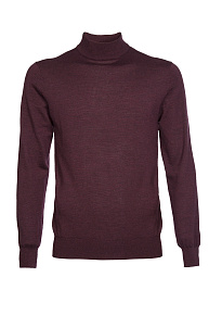 Бордовая водолазка из шерсти мериноса  (M-NECK/34760/4M0833)