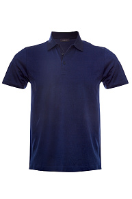Хлопковое поло темно-синего цвета  (4090 DW Dk.Blue)