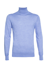 Водолазка из тонкой шерсти голубого цвета  (T-NECK/1002023/5M1777)