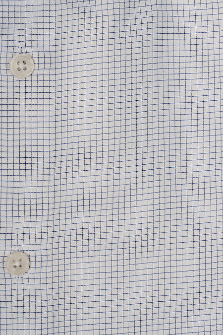 Модная мужская рубашка белая в цветную клетку  арт. SL 9020 R 0291 CEL/231123 от Meucci (Италия) - фото. Цвет: Белый, цветная клетка .
