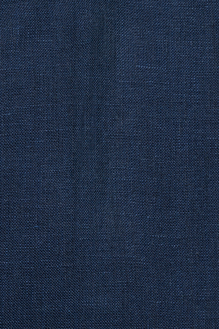Модная мужская льняная рубашка темно-синяя с коротким рукавом арт. SL 9020 R BAS 0291/182083 K от Meucci (Италия) - фото. Цвет: Темно-синий. Купить в интернет-магазине https://shop.meucci.ru

