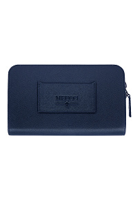 Портмоне-кошелек из темно-синей кожи (О-78170 Blue)