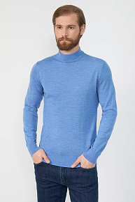 Водолазка из шерсти голубого цвета  (M-NECK/102022/5M1777)