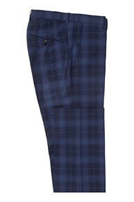 Брюки из шерсти в клетку (AN1294 NAVY)